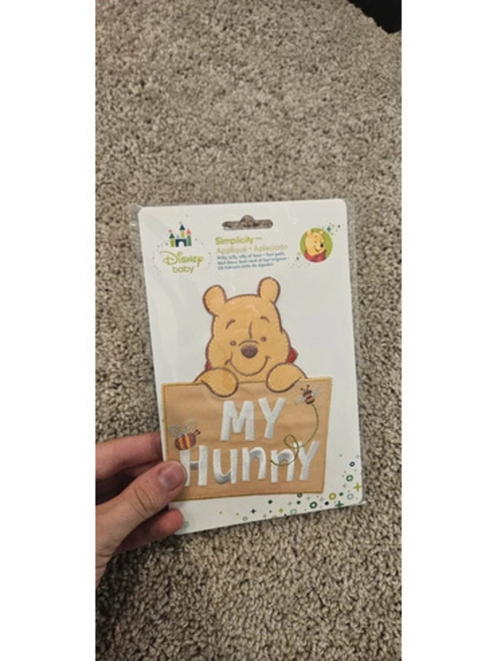 Disney Baby Winnie the Pooh My Hunny Applique Patch